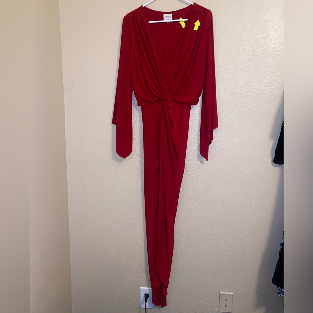 MISA Red Modal Dress sz M